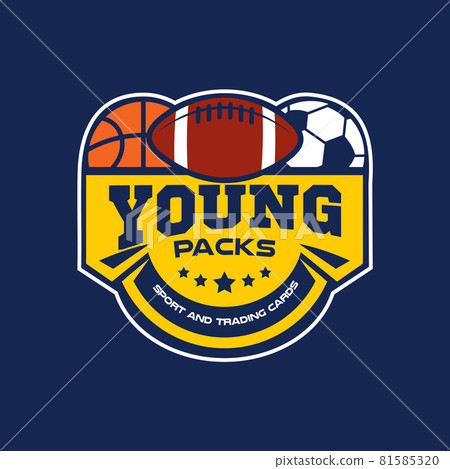 Athlete sports card emblem logo design Athlete sports card emblem logo design 81585320