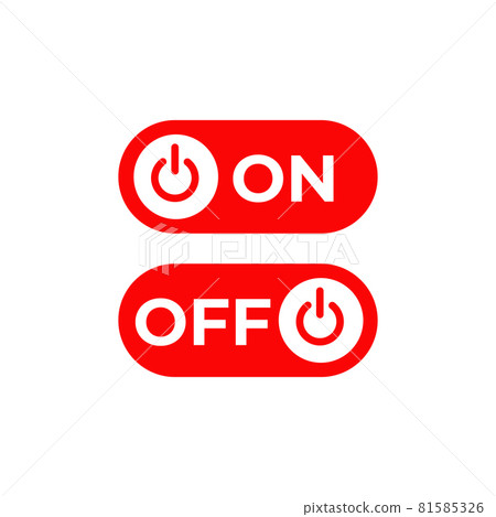 on off button icon logo design - Stock Illustration [81585326] - PIXTA