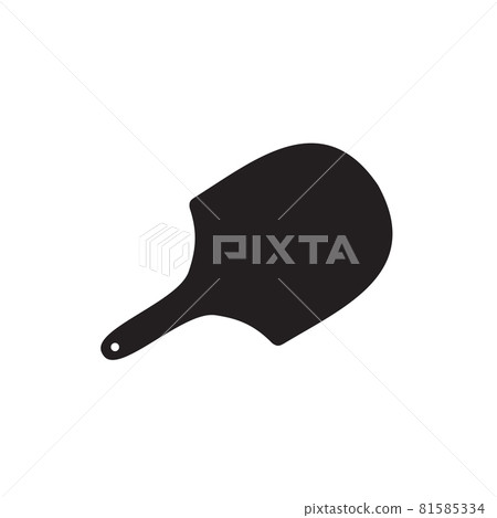 Black pizza peel silhouette logo design template Black pizza peel silhouette logo design template 81585334