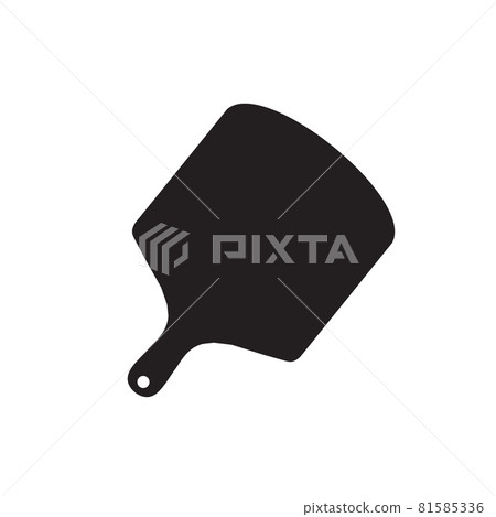 Black pizza peel silhouette logo design template Black pizza peel silhouette logo design template 81585336
