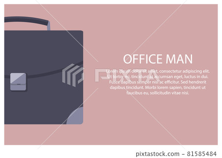 Office Man Poster Briefcase Vector Illustration - Stock Illustration ...