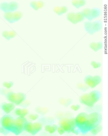 Vertical gradient background / frame (green) of watercolor heart Vertical gradient background / frame (green) of watercolor heart 81586160