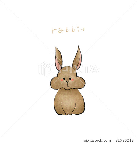 兔子手繪插畫素材 兔子手繪插畫素材 81586212