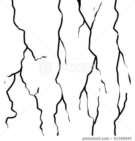 Set of hand drawn cracks Isolated on white background. vector illustration. 81586945