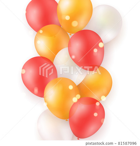 Elegant yellow orange red ballon Happy Birthday celebration card banner template background Elegant yellow orange red ballon Happy Birthday celebration card banner template background 81587096
