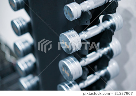 Close-up of equipment in the training gym 81587907