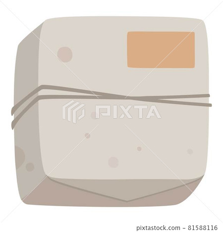 Parcel box icon cartoon vector. Delivery package - Stock Illustration ...