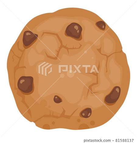 Chocolate cookie icon cartoon vector. Biscuit chip 81588137