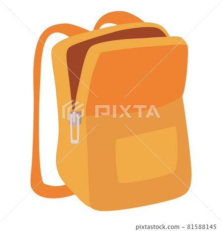 Textile school backpack icon cartoon vector. Bag pack Textile school backpack icon cartoon vector. Bag pack 81588145