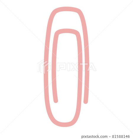 Paper clip icon cartoon vector. Office attach Paper clip icon cartoon vector. Office attach 81588146