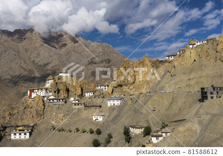Dhankar Gompa is a village and also a Gompa, a Buddhist temple in the district of Lahaul, Spiti, Himachal Pradesh, India Dhankar Gompa is a village and also a Gompa, a Buddhist temple in the district of Lahaul, Spiti, Himachal Pradesh, India 81588612