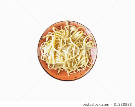 noodle pasta on orange porcelain plate noodle pasta on orange porcelain plate 81588888