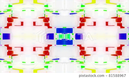 3d render. Abstract white sci-fi bg with symmetrical geometric pattern like mandala or kaleidoscope. Matt white glass with multicolored inserts 3d render. Abstract white sci-fi bg with symmetrical geometric pattern like mandala or kaleidoscope. Matt white glass with multicolored inserts 81588967