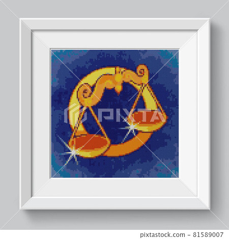 Cute zodiac signs icon. Libra Cute zodiac signs icon. Libra 81589007