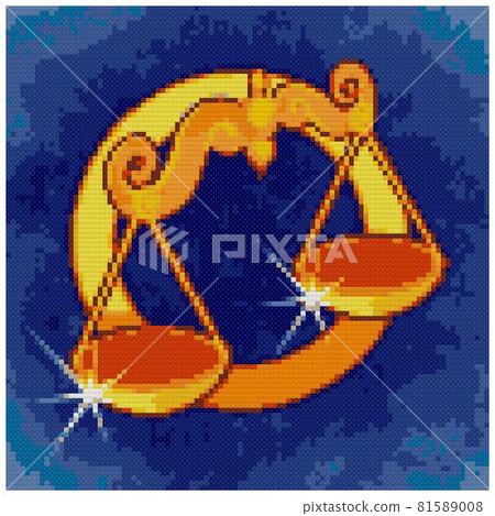 Cute zodiac signs icon. Libra Cute zodiac signs icon. Libra 81589008