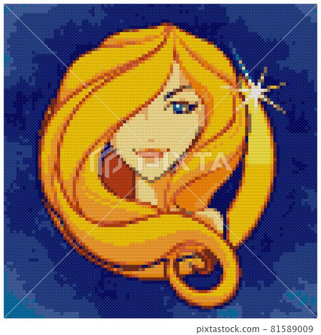 Cute zodiac signs icon. Virgo Cute zodiac signs icon. Virgo 81589009