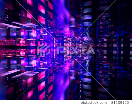Future technology fractal background - abstract 3d illustration Future technology fractal background - abstract 3d illustration 81589160