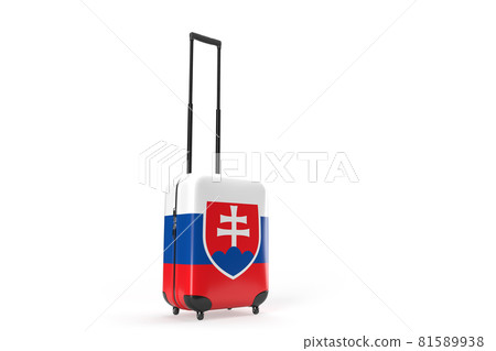 Travel suitcase with the flag of Slovakia. Travel concept. 3D Rendering 81589938