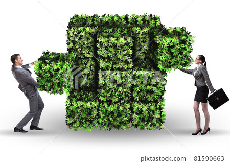 Business people in green environment concept 81590663
