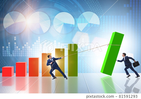 Economic growth concept with business people Economic growth concept with business people 81591293