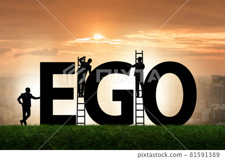Concept of ego with businessman 81591389