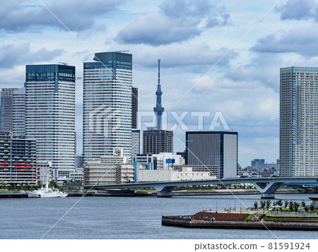 夏天從東京灣看到的海灣 夏天從東京灣看到的海灣 81591924