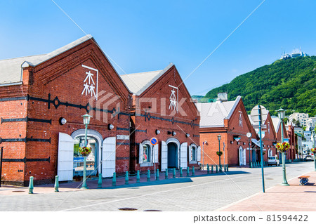 Kanemori Red Brick Warehouses in Hakodate, Hokkaido 81594422