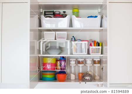 Storage in the kitchen. Storage in the kitchen. 81594889