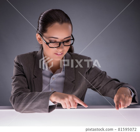 Businesswoman holding hands in business concept Businesswoman holding hands in business concept 81595072