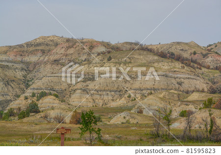 The rugged badlands of Theodore Roosevelt National Park in North Dakota 81595823