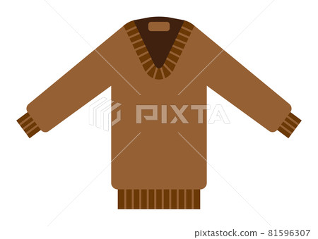 Brown knit illustration 81596307