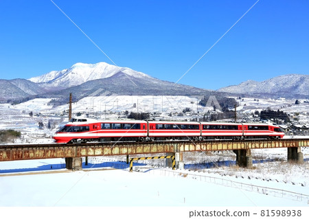 Nagano Electric Railway Yukemuri and Mt. Kosha 81598938
