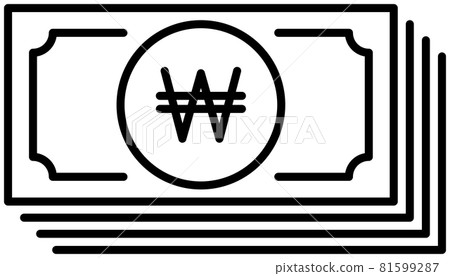 大韓民國贏了，朝鮮民主主義人民共和國贏了，鈔票線圖標 81599287