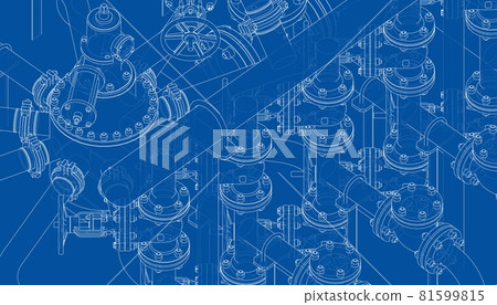 Valves and other industrial equipment. Vector Valves and other industrial equipment. Vector 81599815
