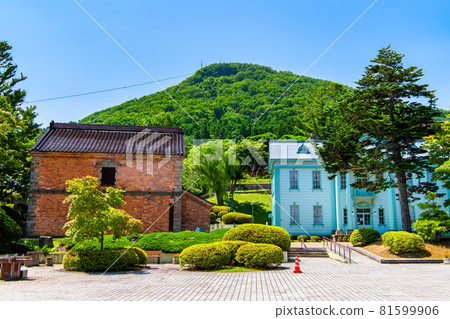 Historical buildings in Motomachi Park, Hakodate City, Hokkaido and Mt. Hakodate 81599906