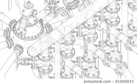 Valves and other industrial equipment. Vector Valves and other industrial equipment. Vector 81600033