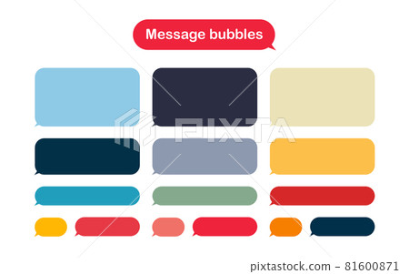 Message bubbles design template for messenger chat. 81600871