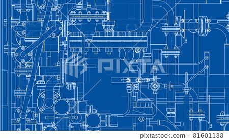 Valves and other industrial equipment. Vector 81601188