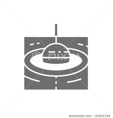 Fishing float grey icon. Isolated on white background 81601356