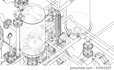 Valves and other industrial equipment. Vector Valves and other industrial equipment. Vector 81601607