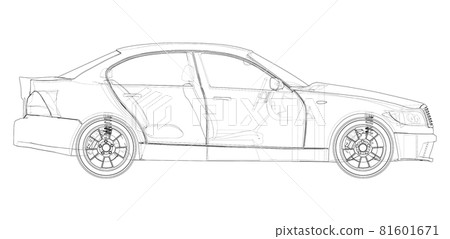 Electromobile. Vector Orthography Electromobile. Vector Orthography 81601671