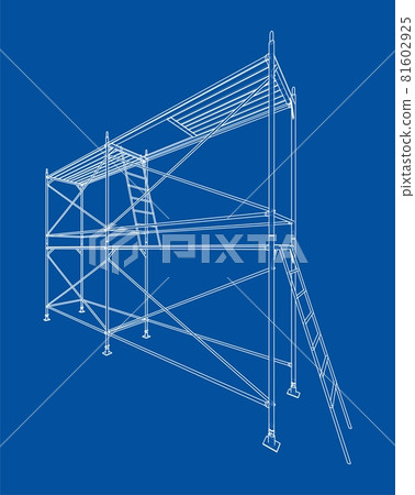 Prefabricated scaffolding. Vector - Stock Illustration [81602925] - PIXTA