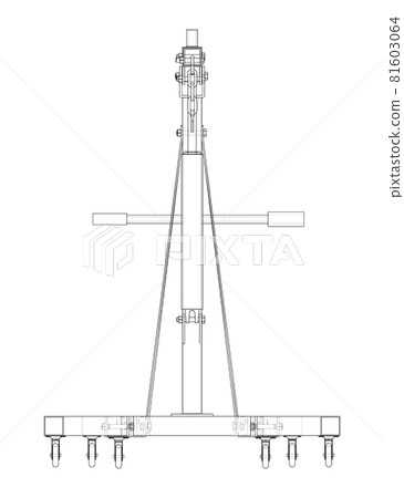 Engine hoist. Vector 81603064