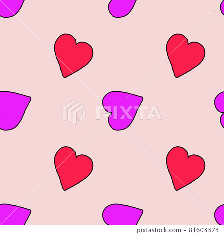 Vector seamless pattern with hearts. Background... - Stock Illustration ...
