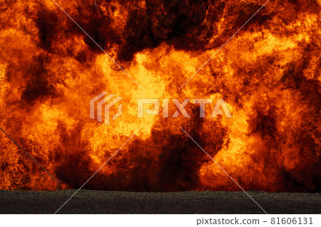 Flame due to oil explosion 81606131