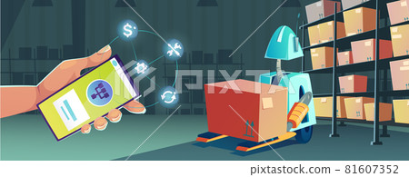 Smartphone app for control robot in warehouse 81607352