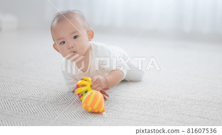 Image of a baby crawling Image of a baby crawling 81607536