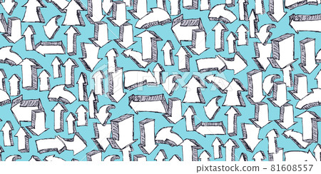 Seamless background of color arrows - Stock Illustration [81608557] - PIXTA