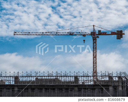 Crane in building construction 81608679