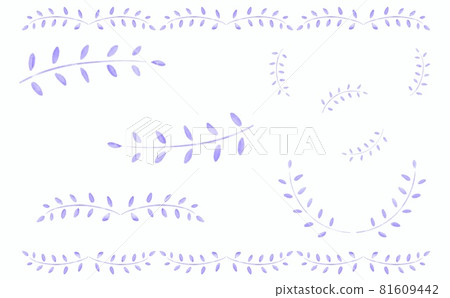 Lavender-like purple leaf decorative parts material 81609442